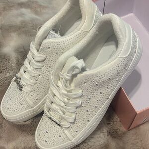 Juicy Couture White Sparkle Sneakers